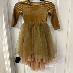 Taylor Joelle Gold Dress